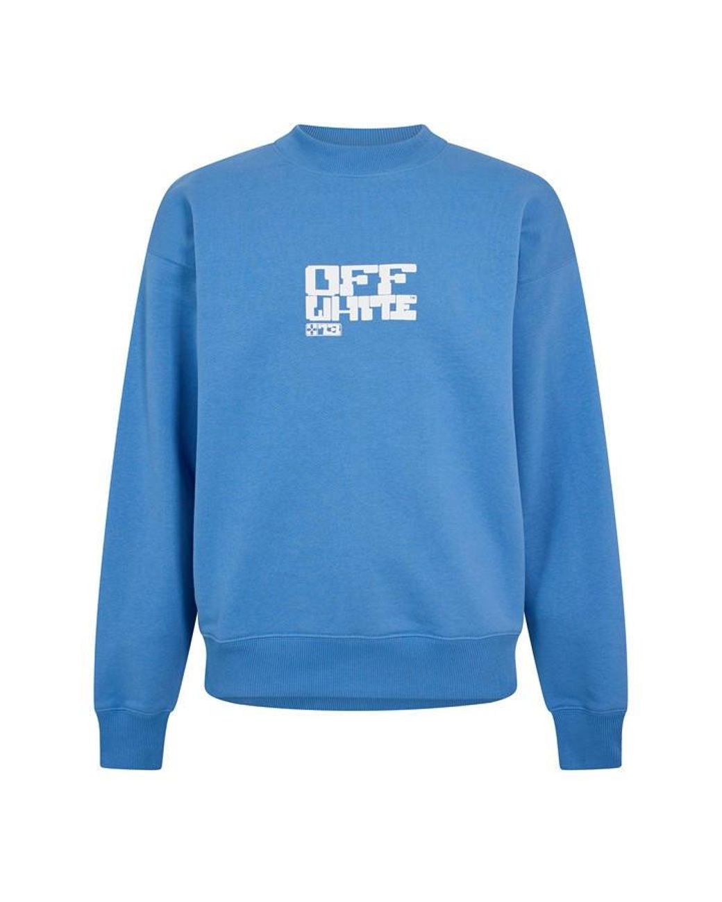 Off-White c/o Virgil Abloh Blue Off Crew Sweatshirt for men