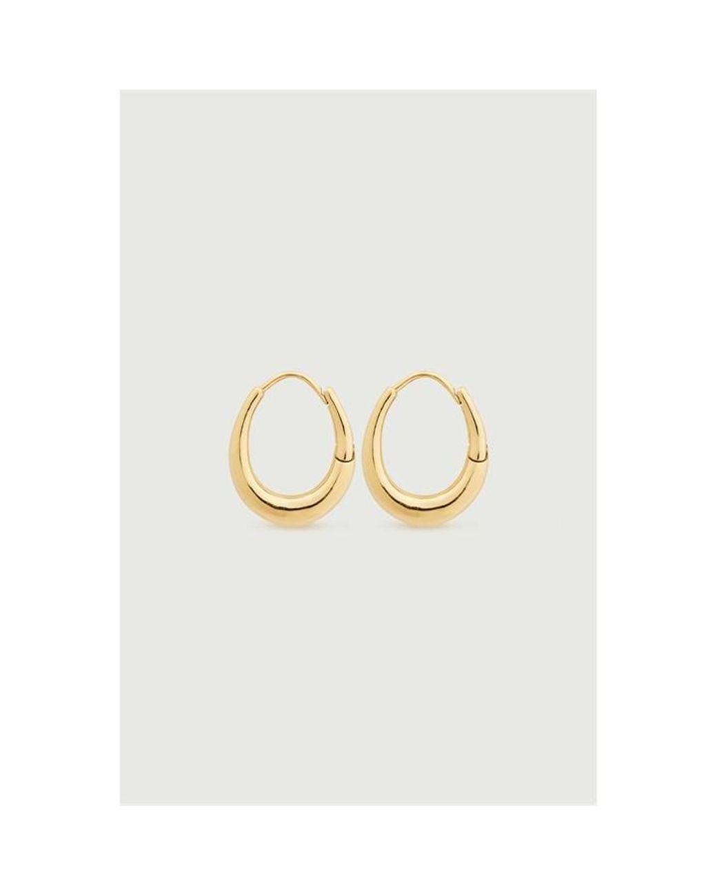 Soeur White Grande Creole Hoop Earrings