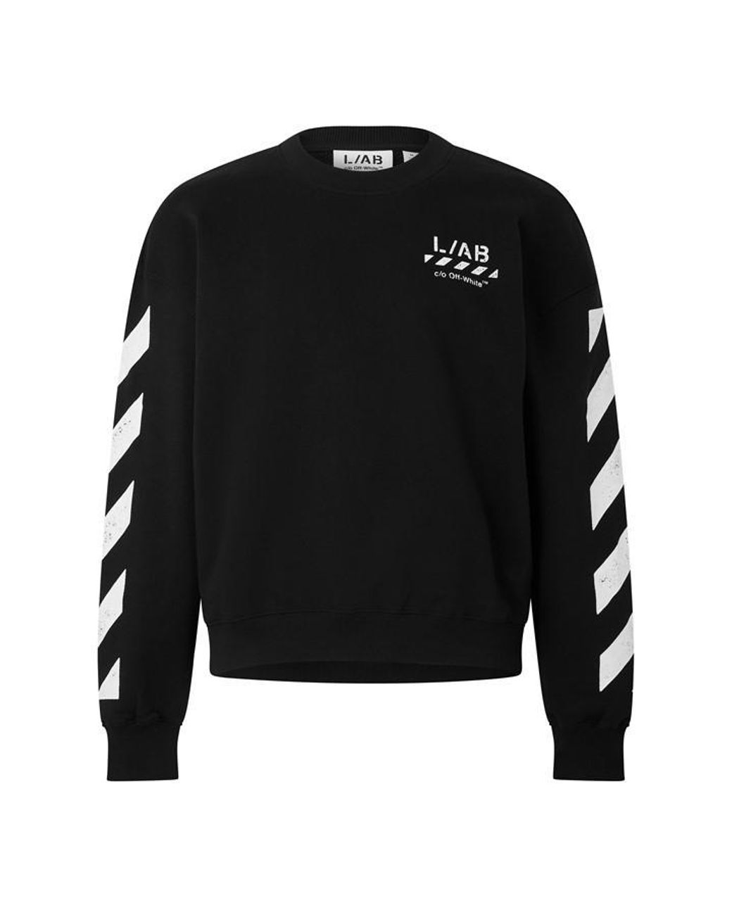 L/AB Off White Black L/Ab Off Diag Sweat Sn73 for men