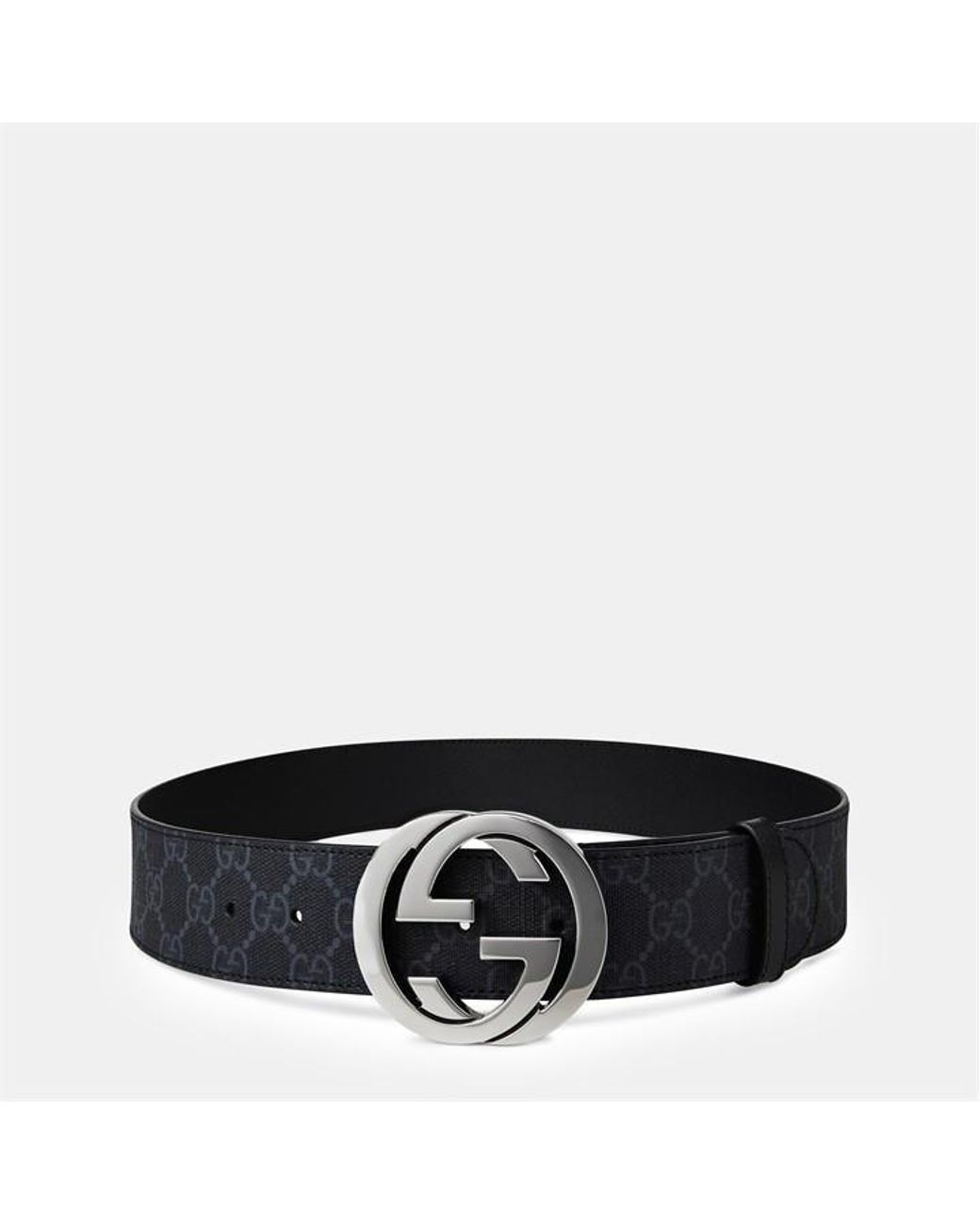 Gucci Metallic Logo Canvas Gg Supreme Belt for men