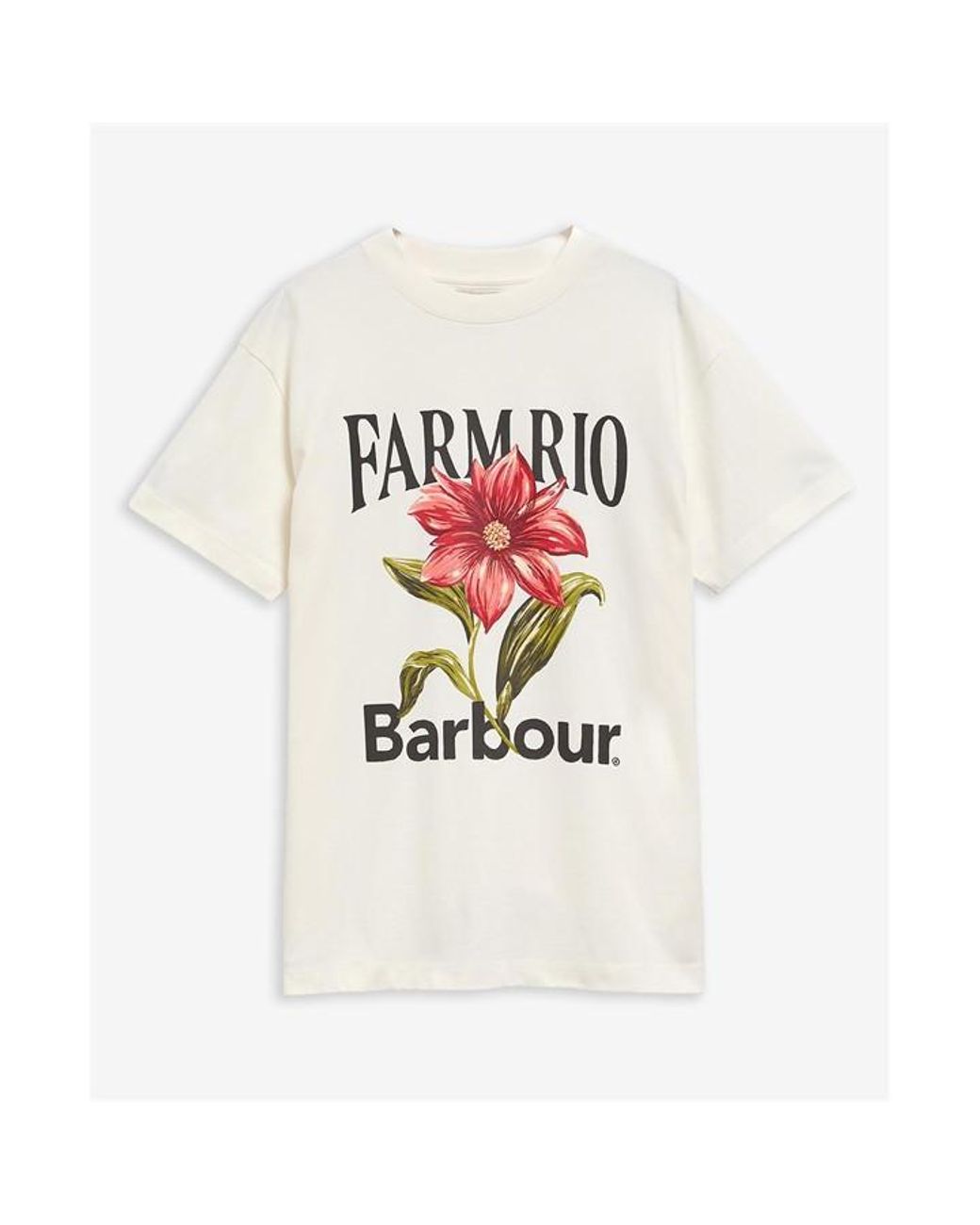 BARBOUR X FARM RIO White T-Shirt