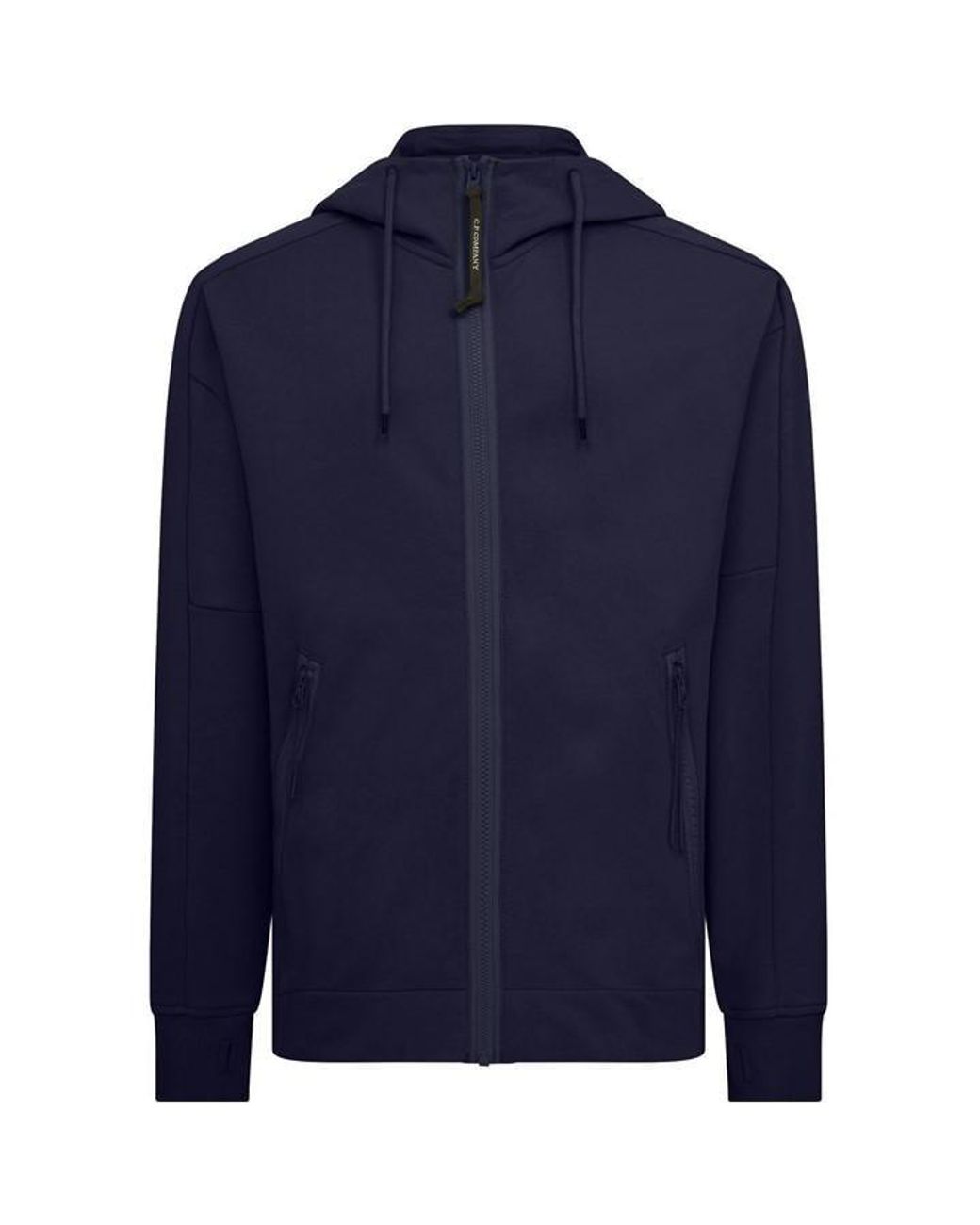 C P Company Blue Goggle Full-Zip Hoodie for men