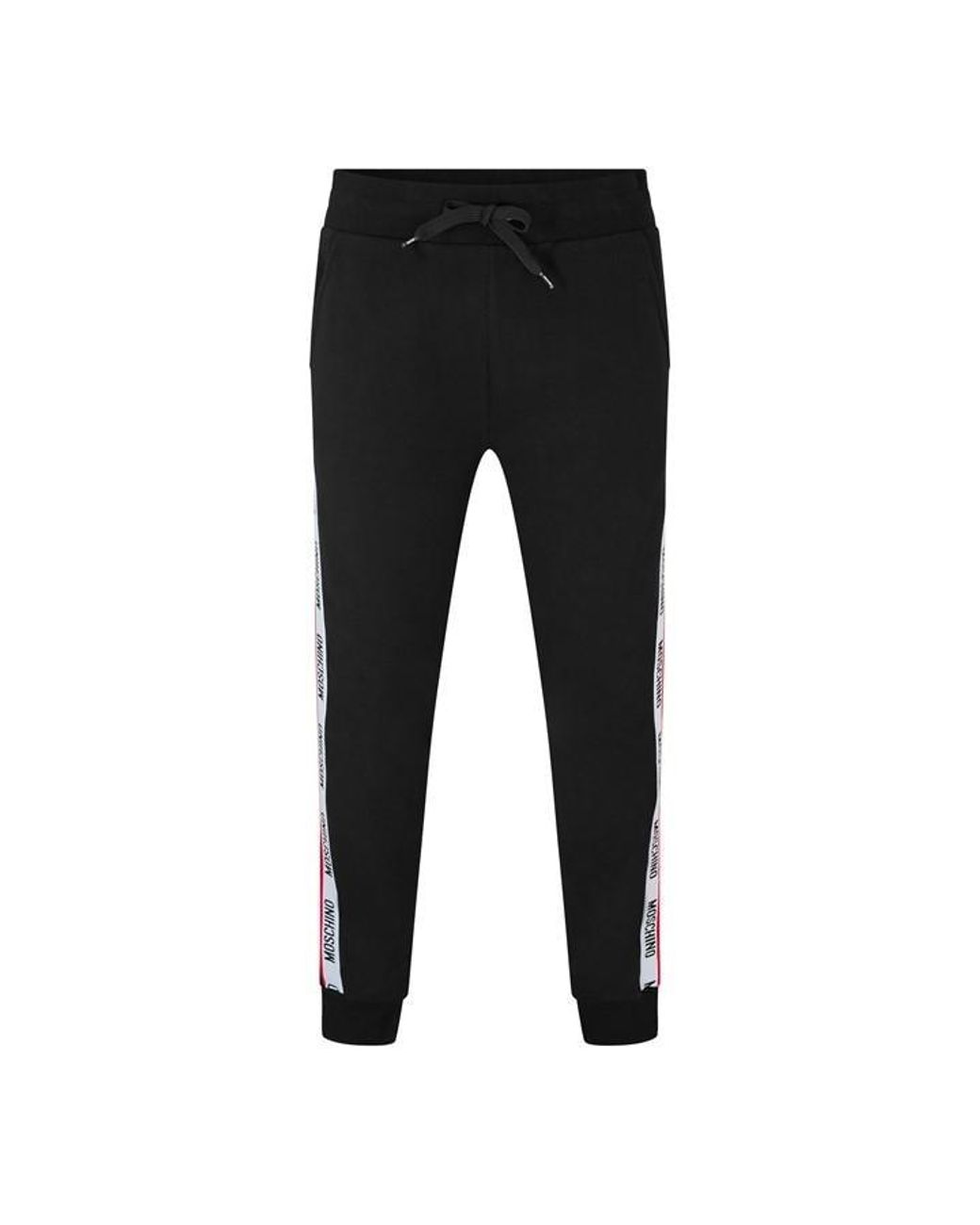 Moschino Black Tape Closed Hem Fleece Joggers for men