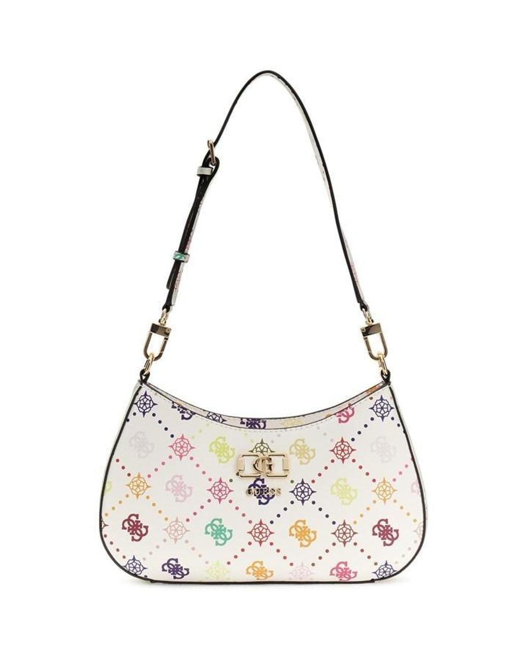 Guess Multicolor Emelie Top Zip Shoulder Bag
