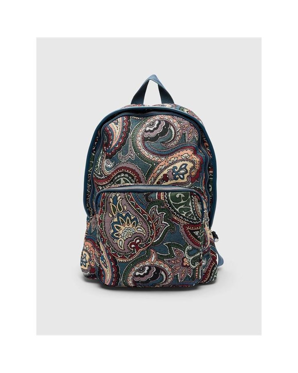 Pretty Green Gray Pg Pais Jacquard Backpacks for men