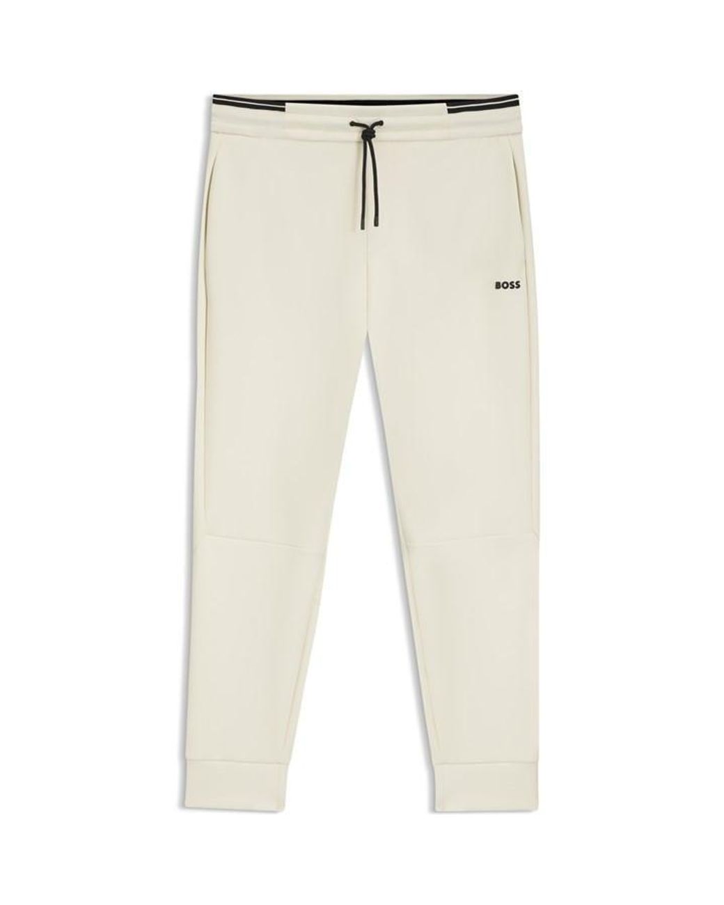 Boss Natural Soft Cotton-Blend Jogging Bottoms for men
