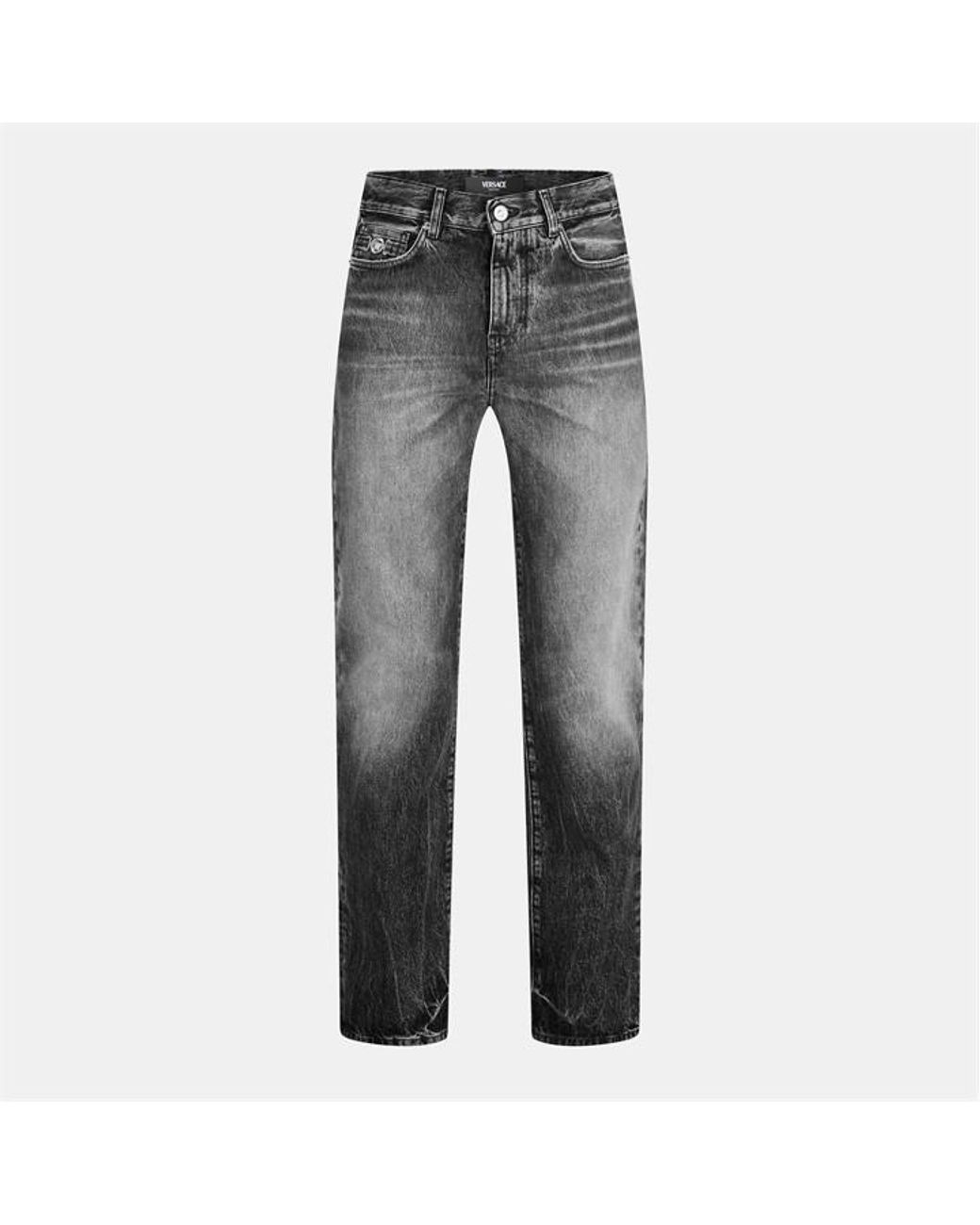 Versace Blue Stone Wash Slim Fit Jeans for men