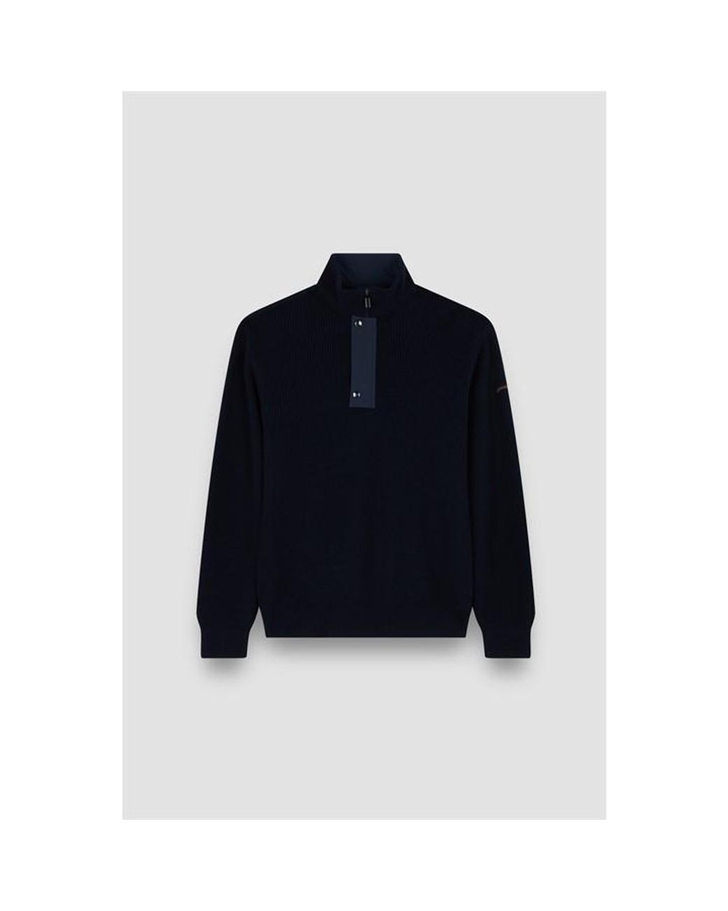 Paul & Shark Blue 1/4 Zip Fleece for men