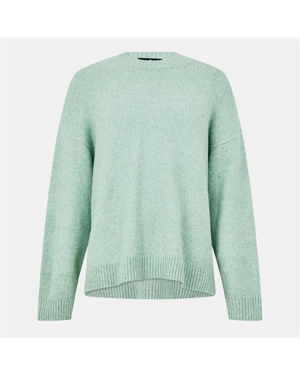 Represent Green Crew-Neck Ribbed Crew Sweatshirt for men