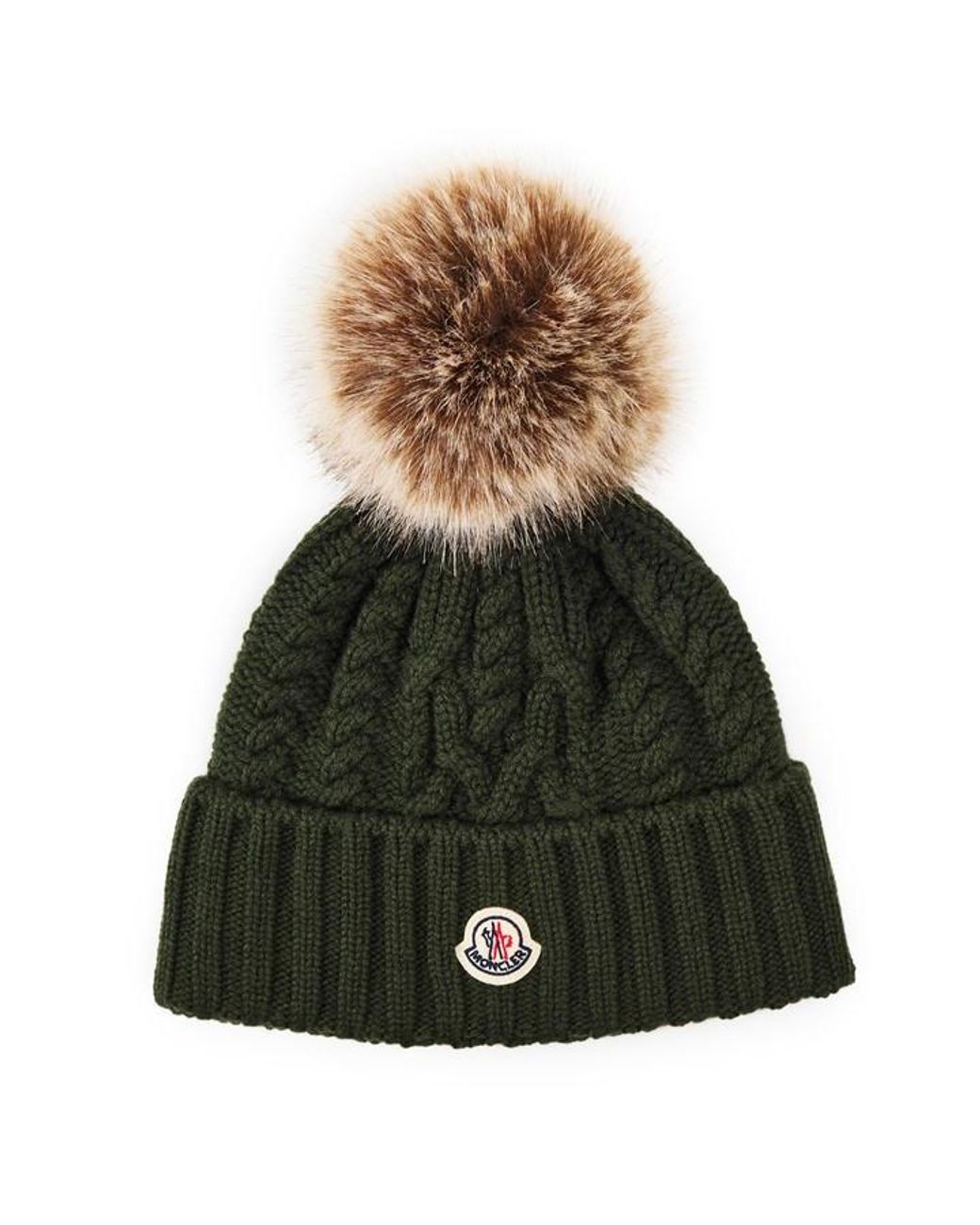Moncler Green Bobble Hat Ld64