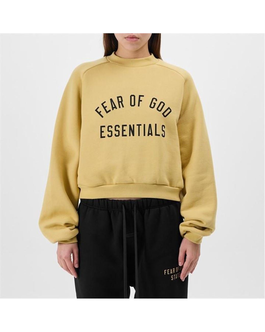 Fear Of God Natural Cropped Sweatshirt