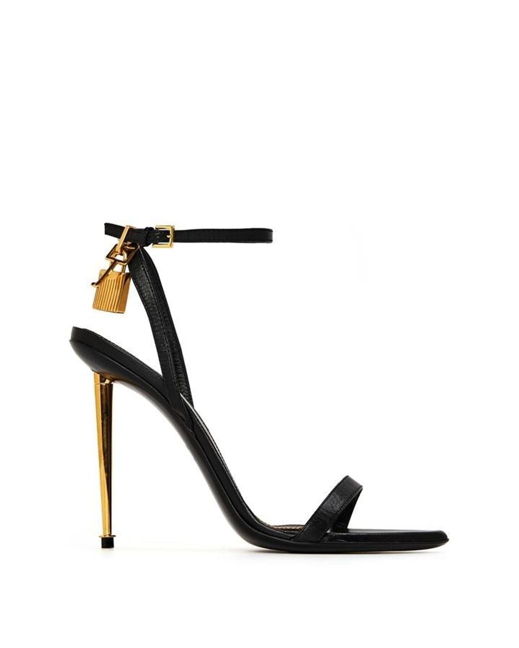 Tom Ford Black Padlock Heels