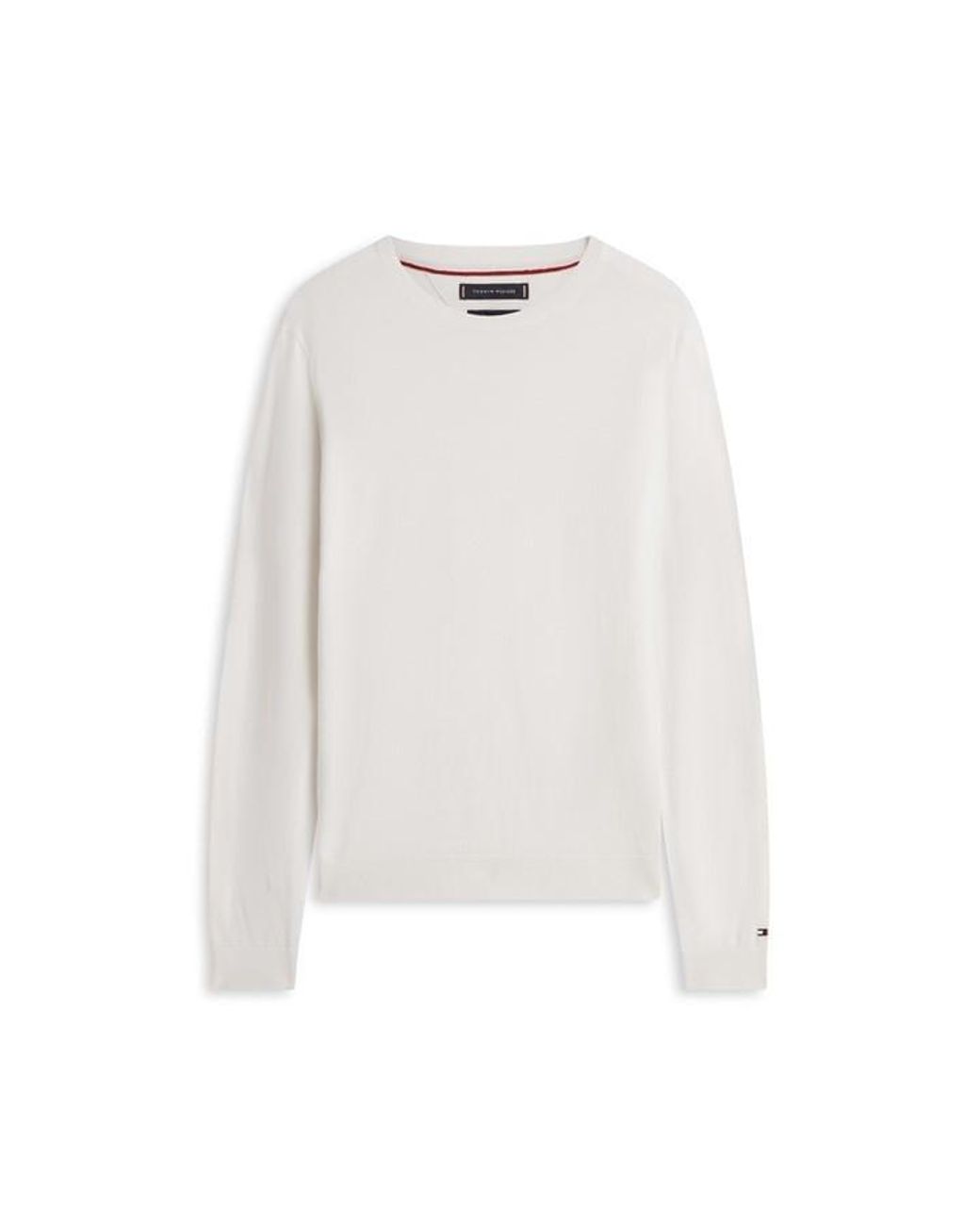 Tommy Hilfiger White Crew Neck Jumper for men