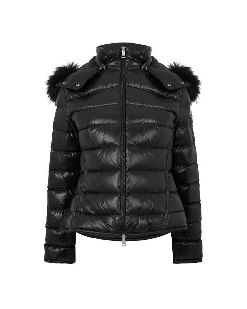 Moncler Black Glossy Short Down Jacket