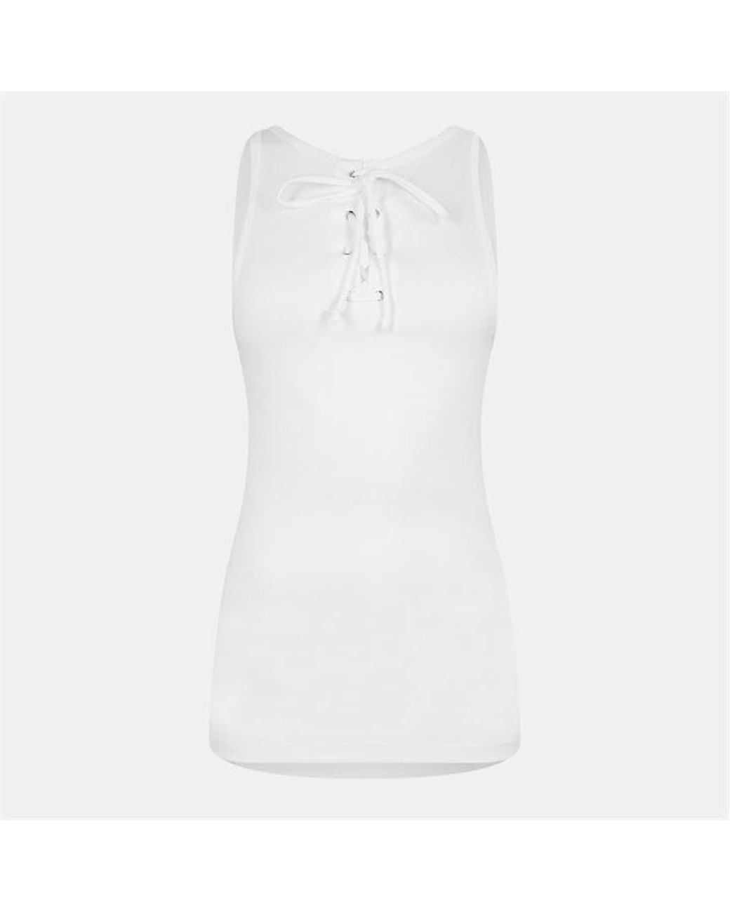 Prada White Lace Tank Top