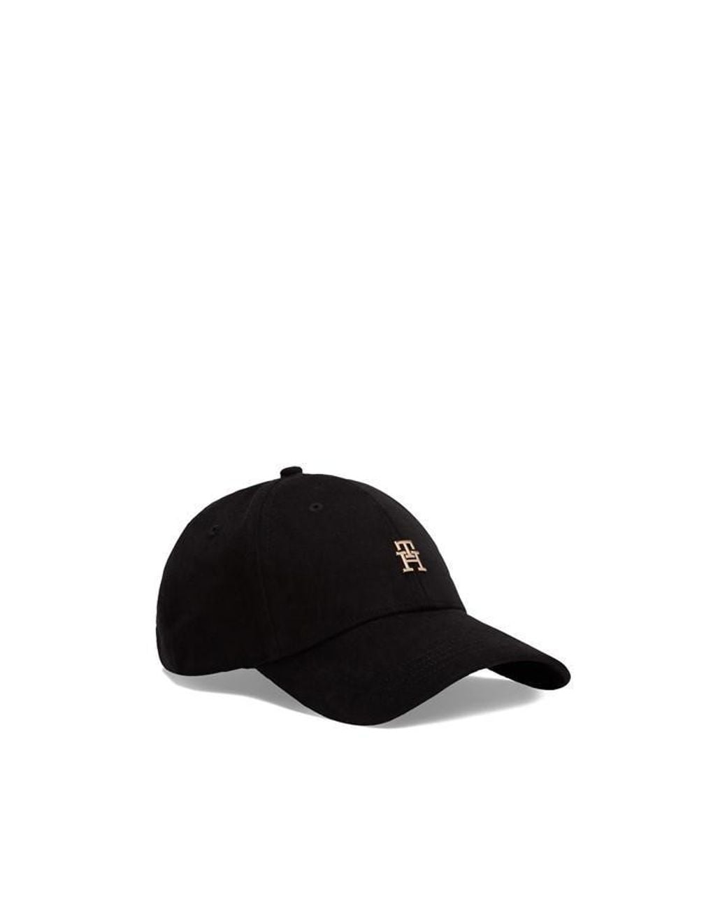 Tommy Hilfiger Black Structured 6-Panel Adjustable Baseball Cap