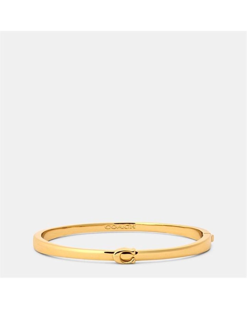 COACH Metallic C Hinge Bangle