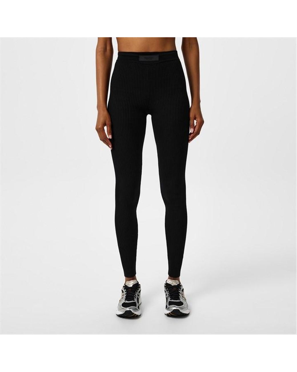 Fear Of God Black Ribbed Full Length Leggings