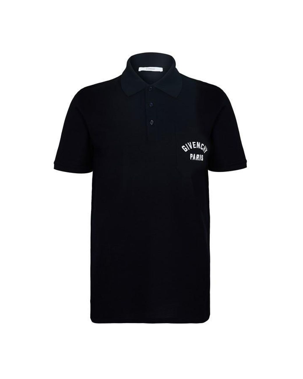 Givenchy Black Giv Pocket Logo Short Sleeve Polo Shirt for men