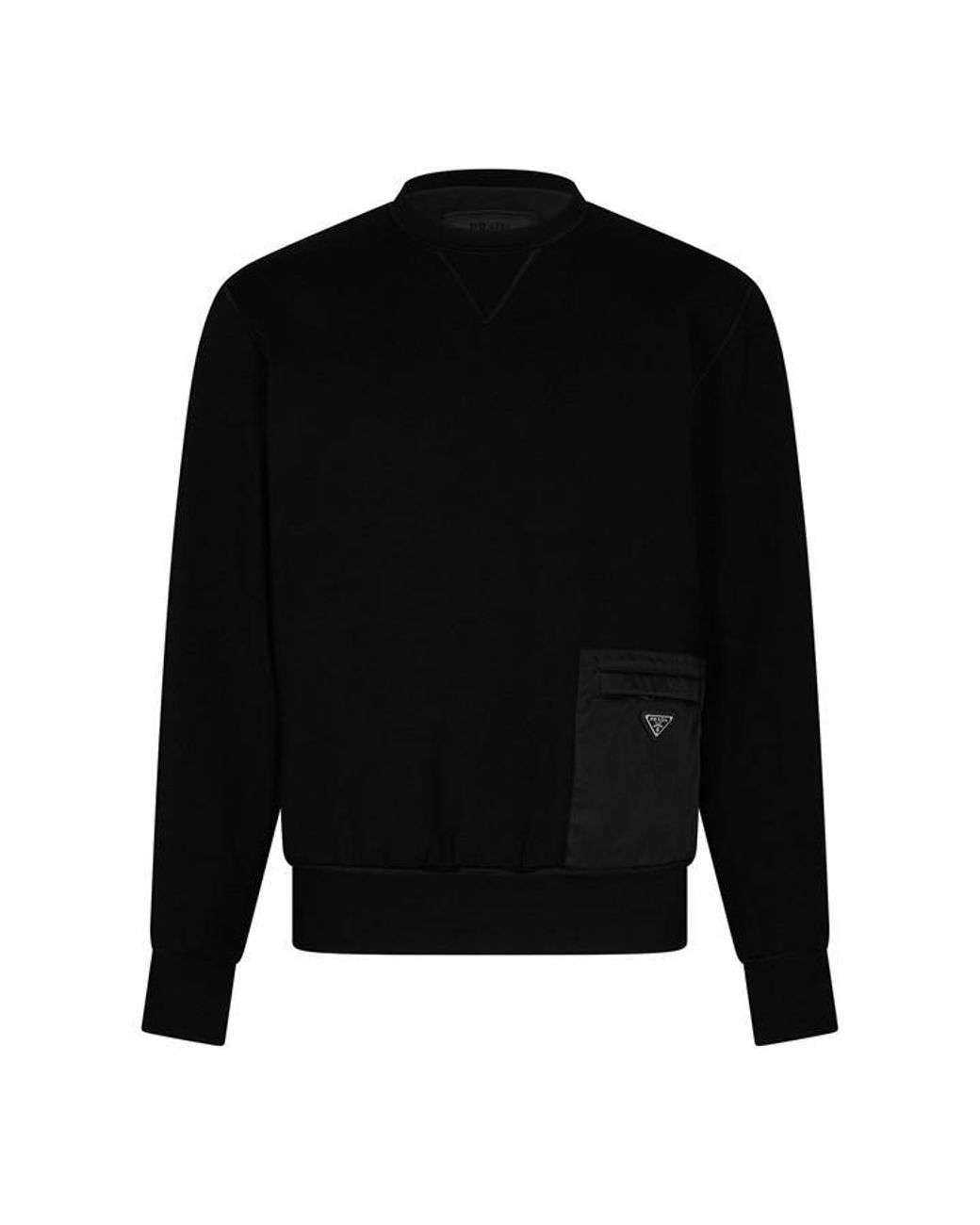 Prada Black Crew Sweatshirt for men