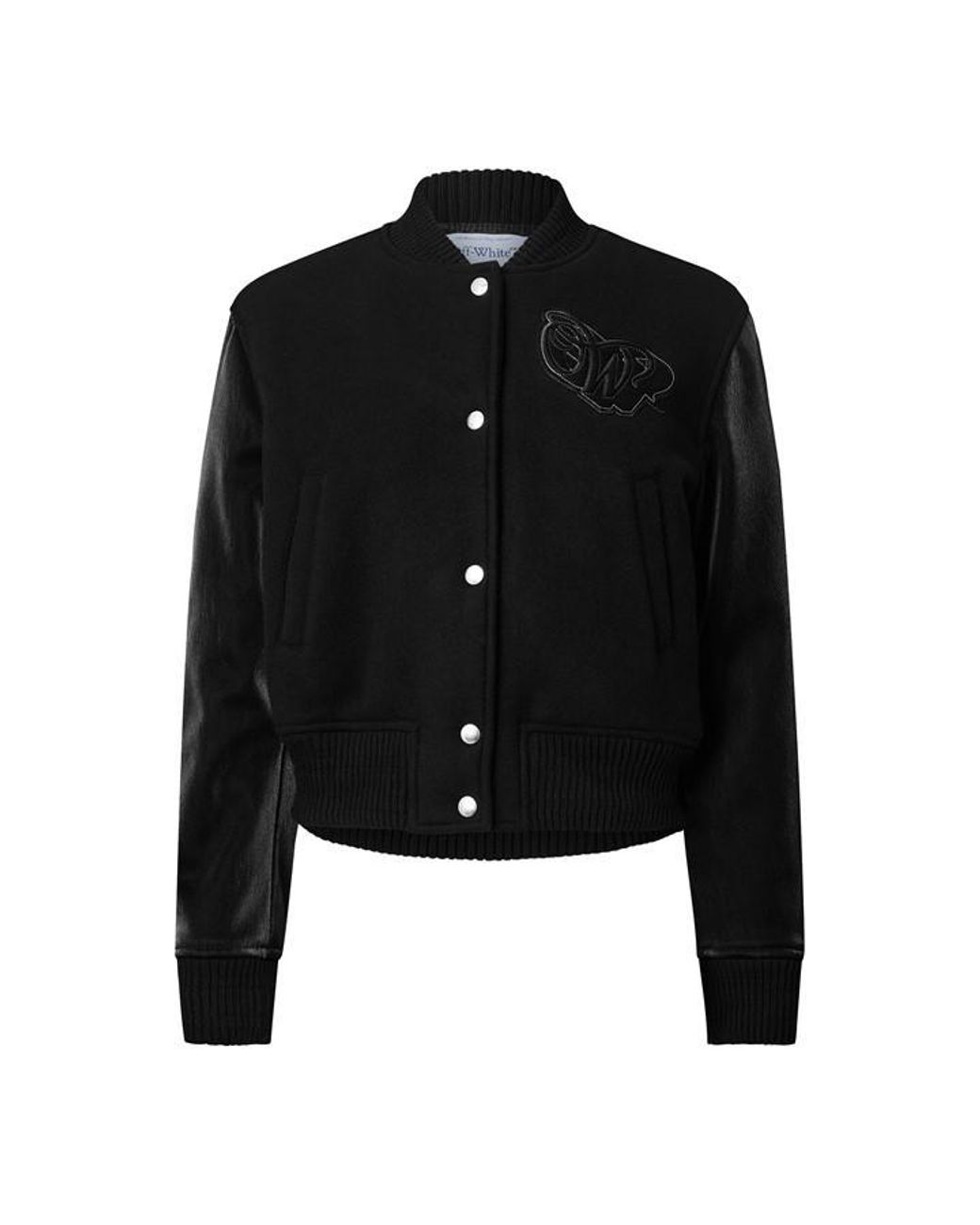Off-White c/o Virgil Abloh Black Off Velvet Varsity Ld63