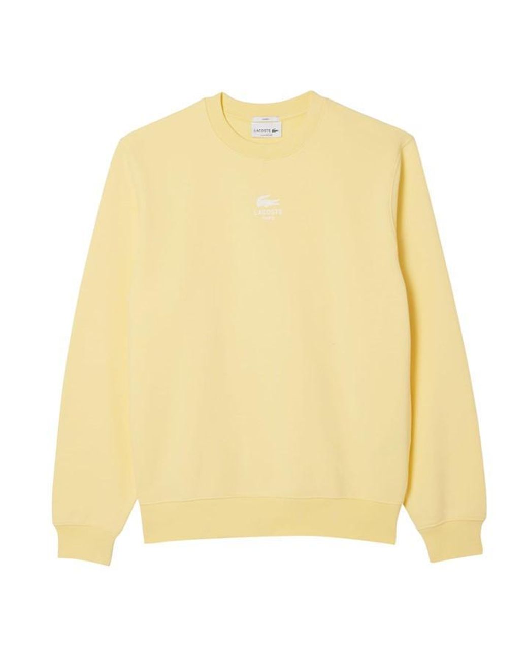 Lacoste Yellow Printed Fleece Sweatshirt for men