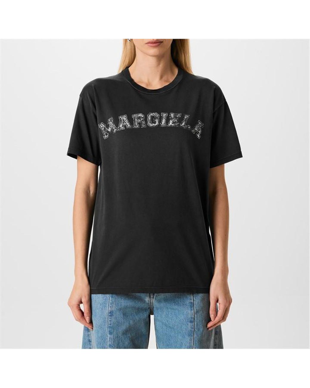 Maison Margiela Black Logo Print T-Shirt