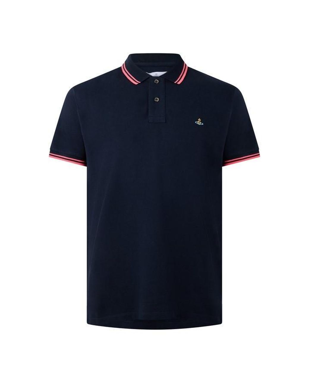 Vivienne Westwood Blue Viv Tipped Polo Sn64 for men