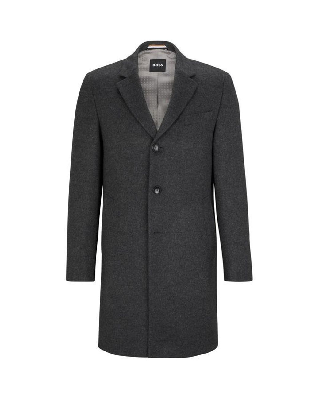 Boss Black Hyde Tailored Fit Long Formal Coat for men