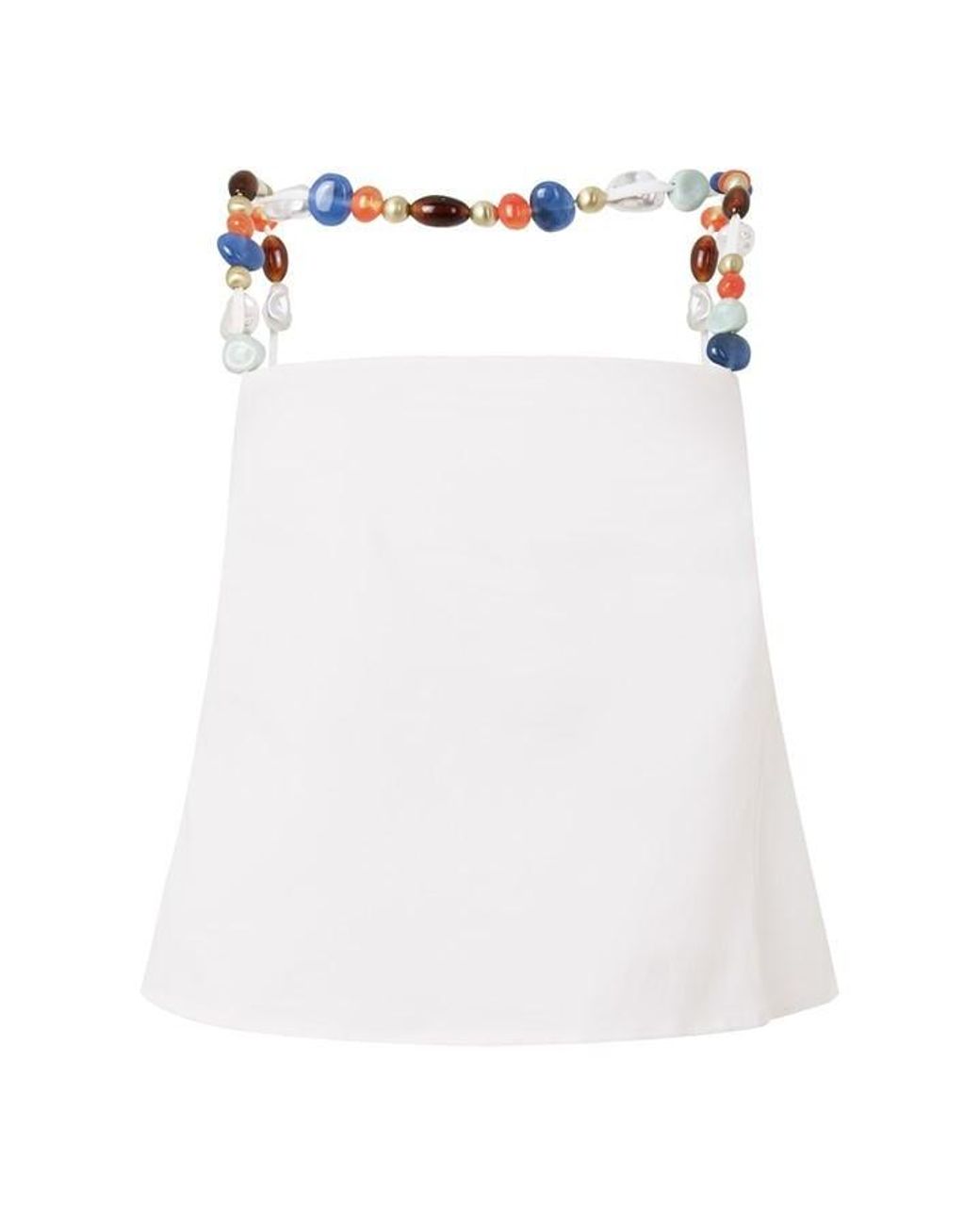 Cult Gaia White Eira Top Short Sleeve Blouse