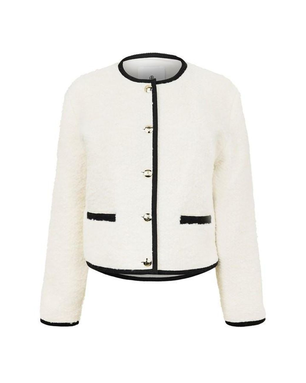 Anine Bing White Oversized Linen Blazer Jacket