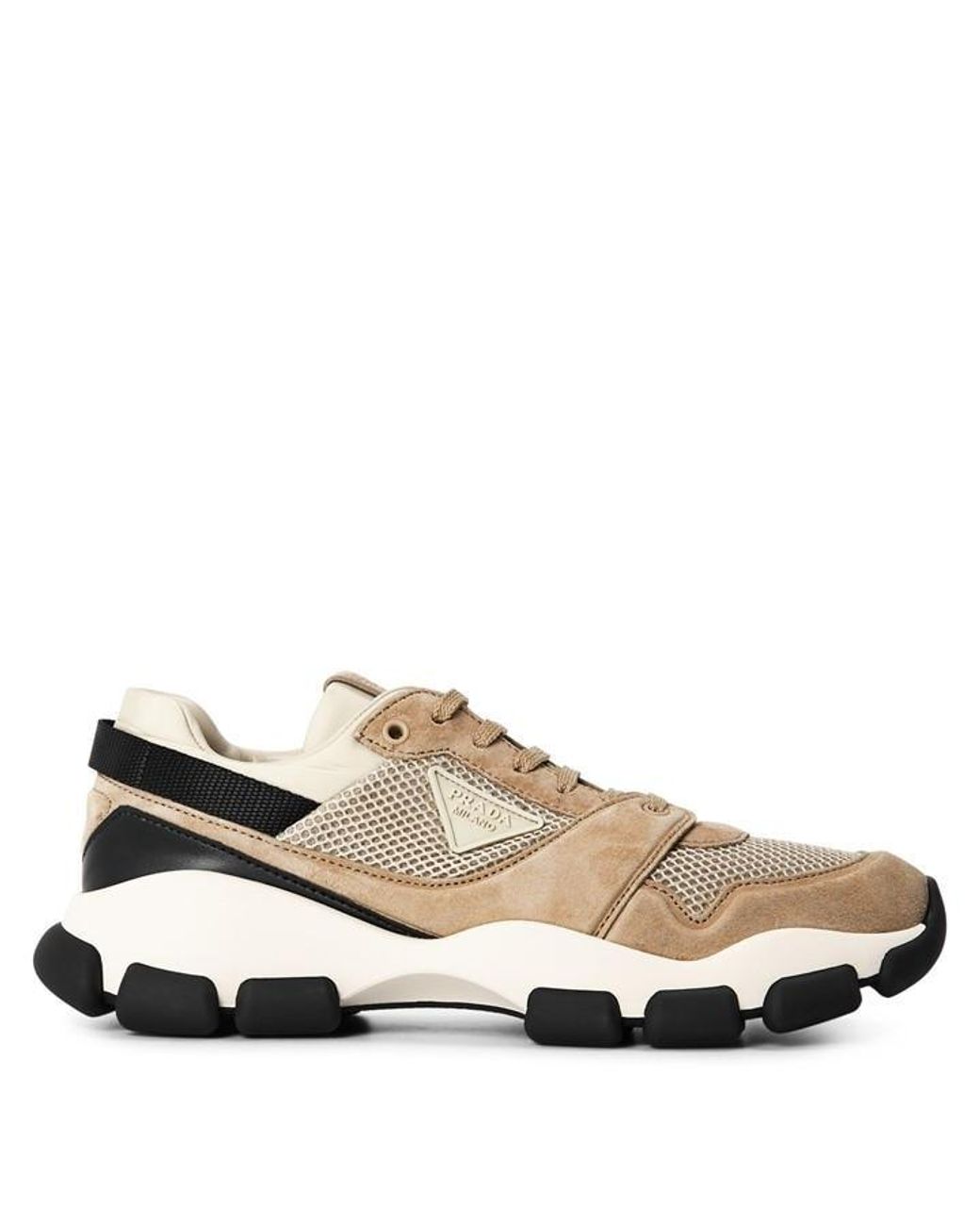 Prada Natural Suede Retro Hiking Trainer Sneaker