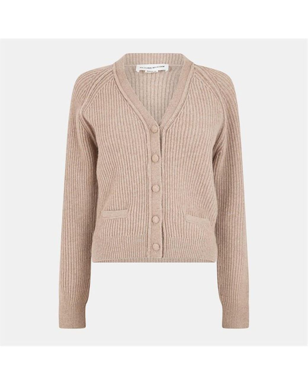 Victoria Beckham Natural Tailored Cardigan