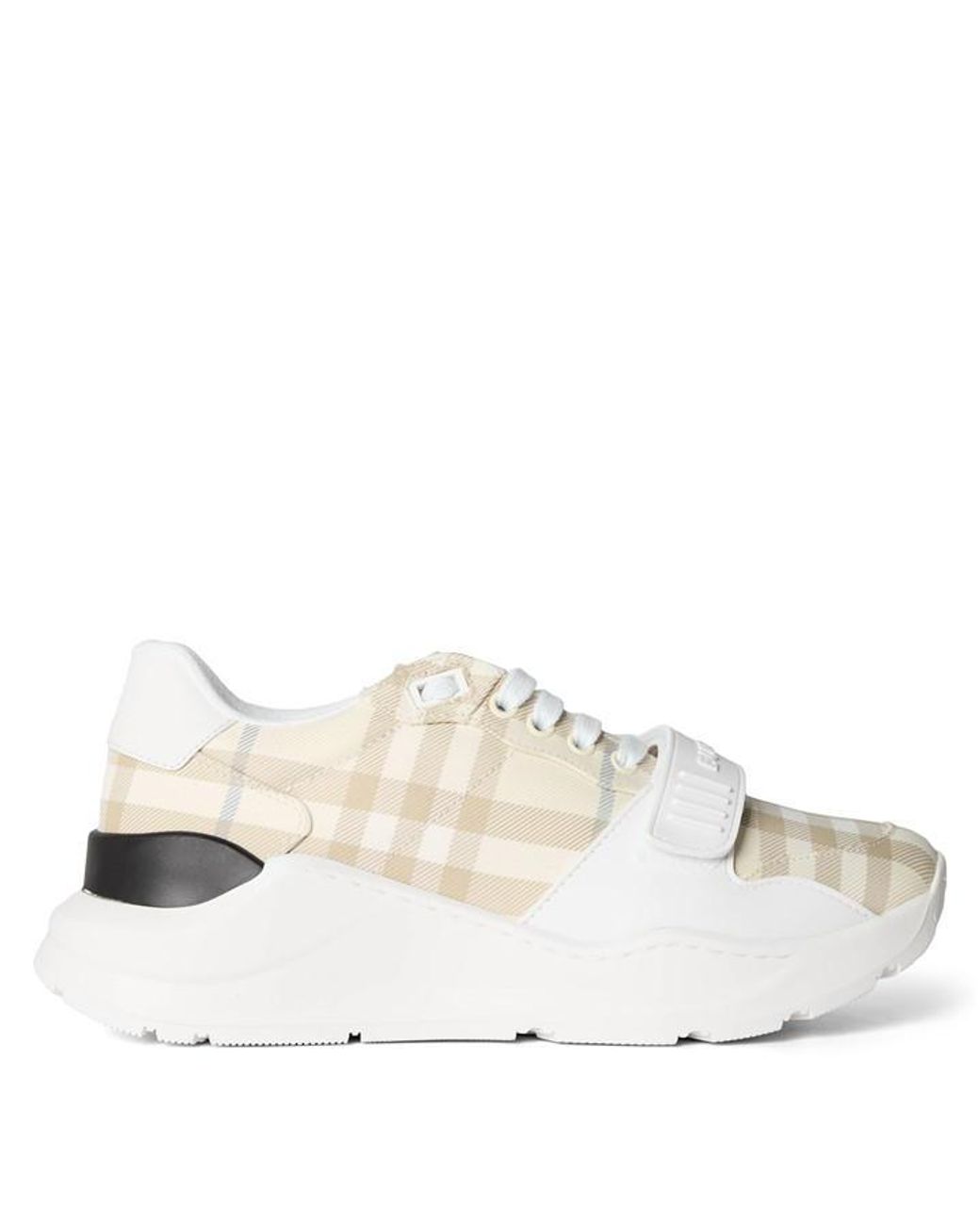 Burberry White Thick-Soled Casual Shoes