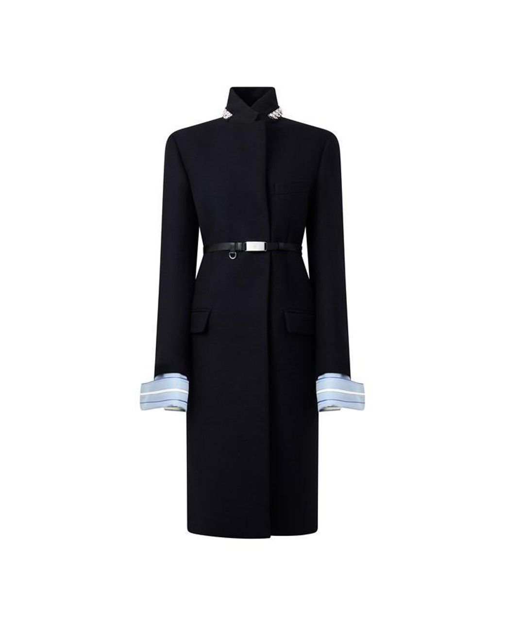 Prada Blue Trench Coat Ld64