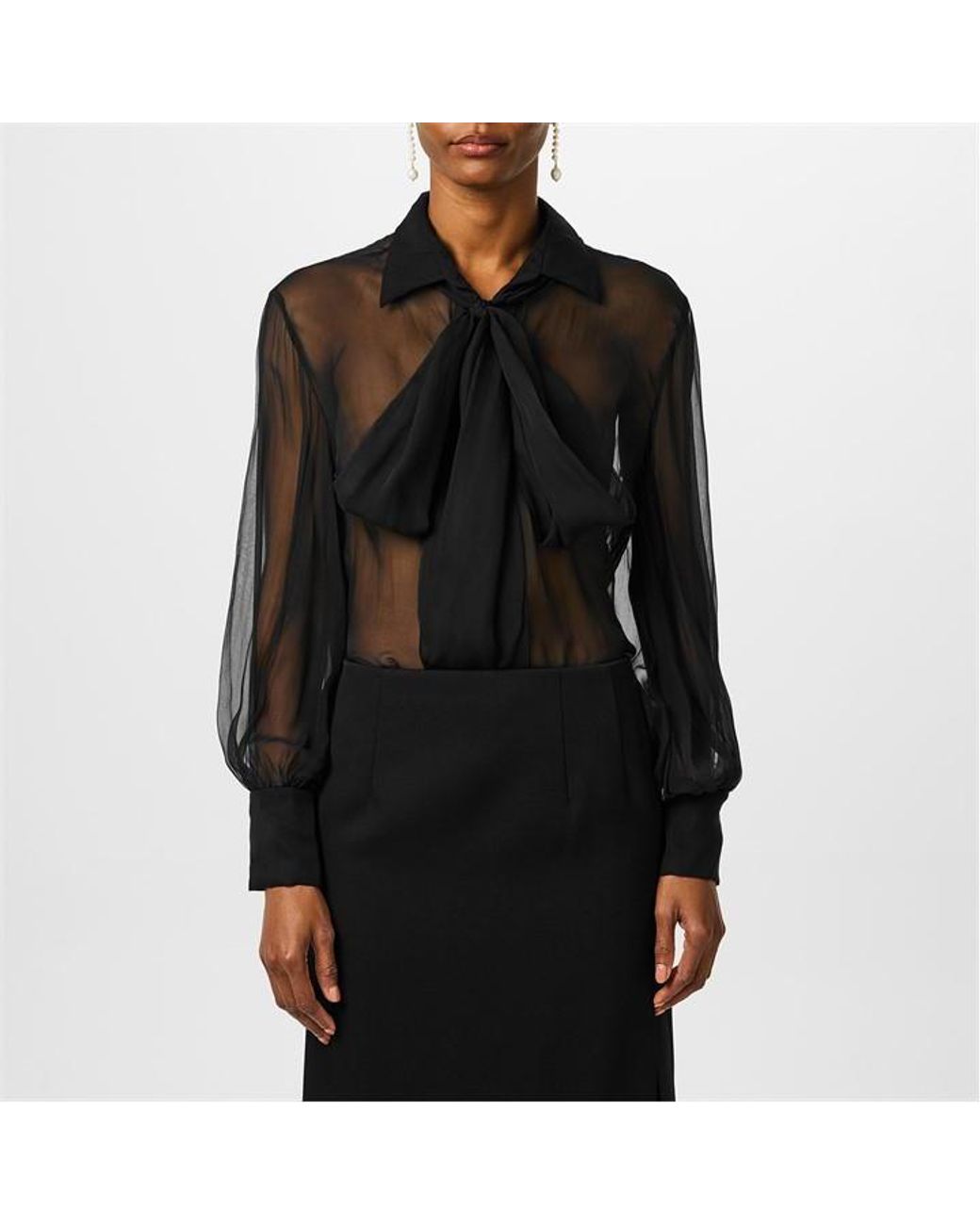Silk chiffon top on sale