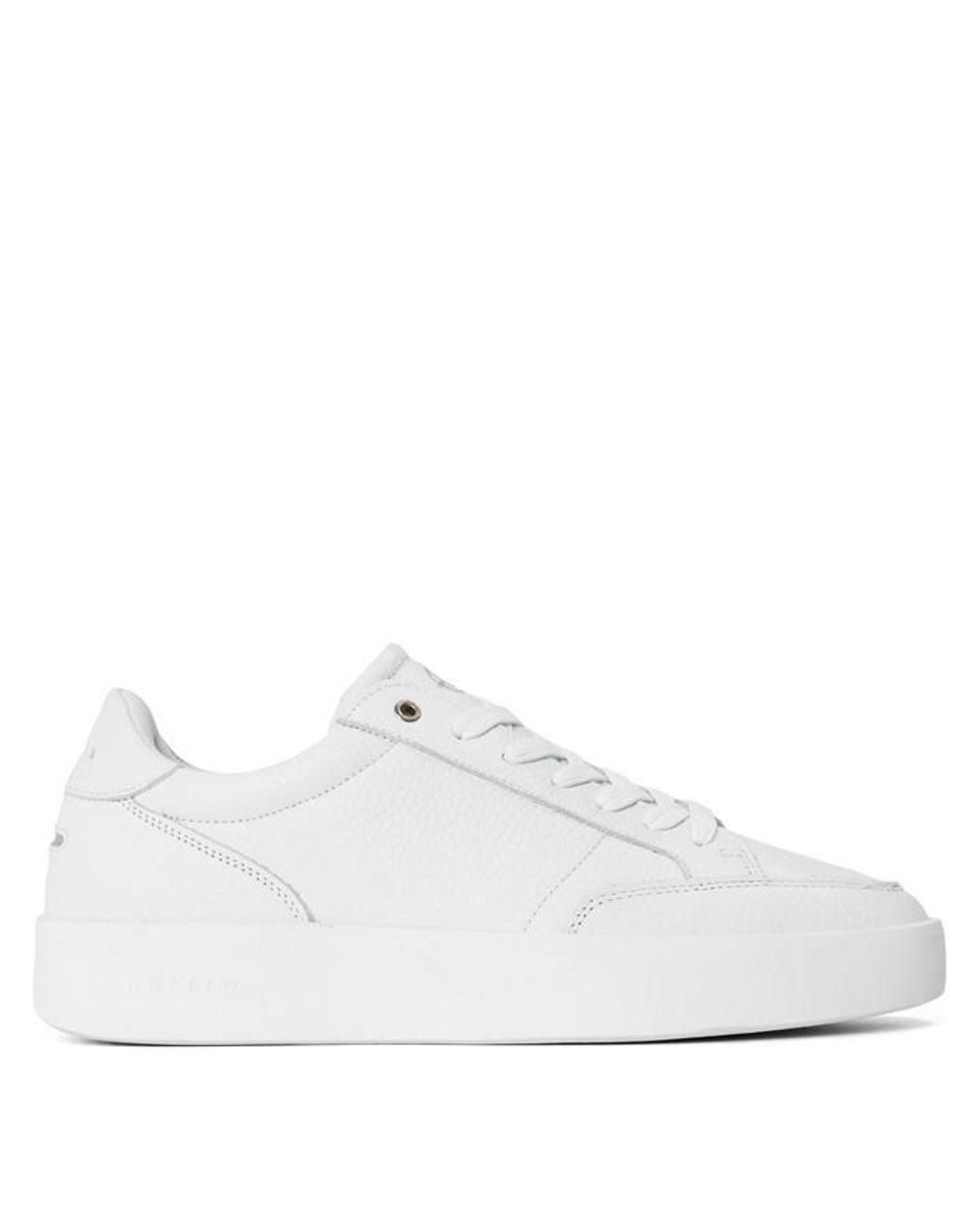 Unseen White Helier Tum Low-Top Trainers for men
