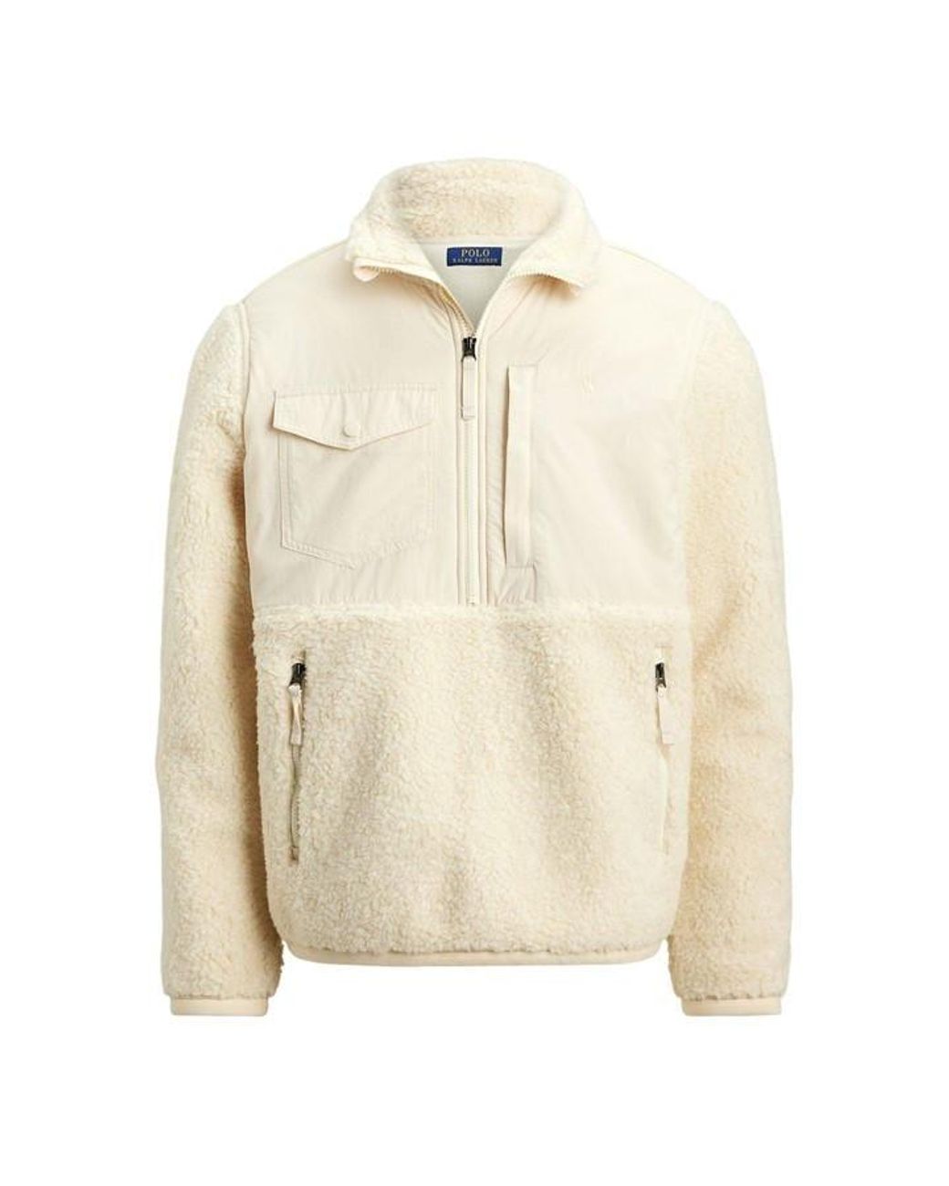 Polo Ralph Lauren White Hipile Full-Zip Fleece for men