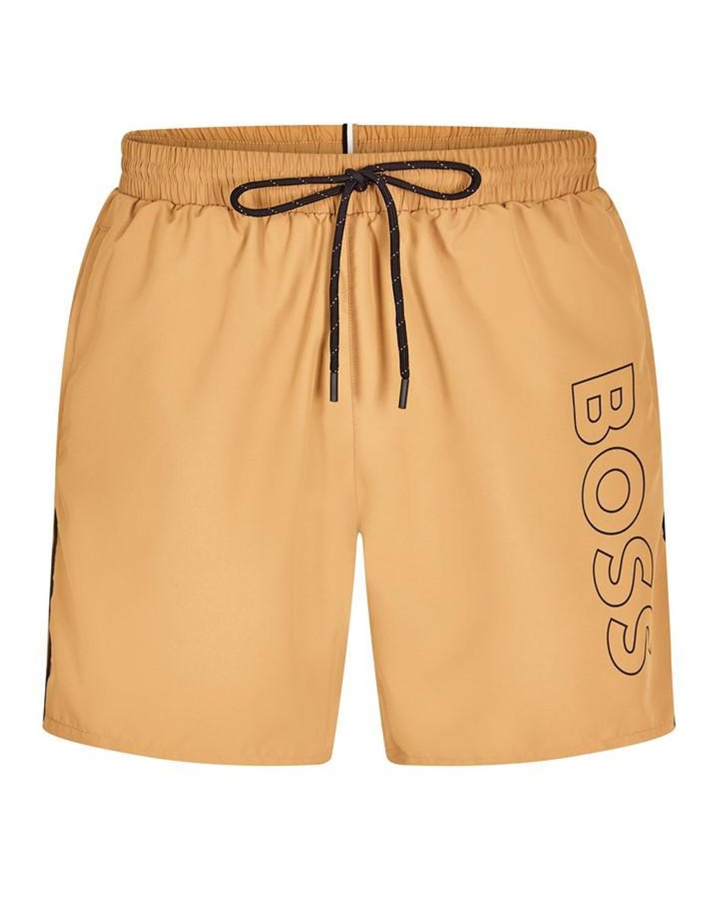 Boss Natural Swim Shorts With Logo Detail (Stormfish) for men