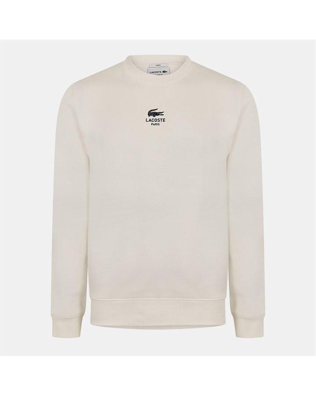 Lacoste White Crew Sweatshirt for men