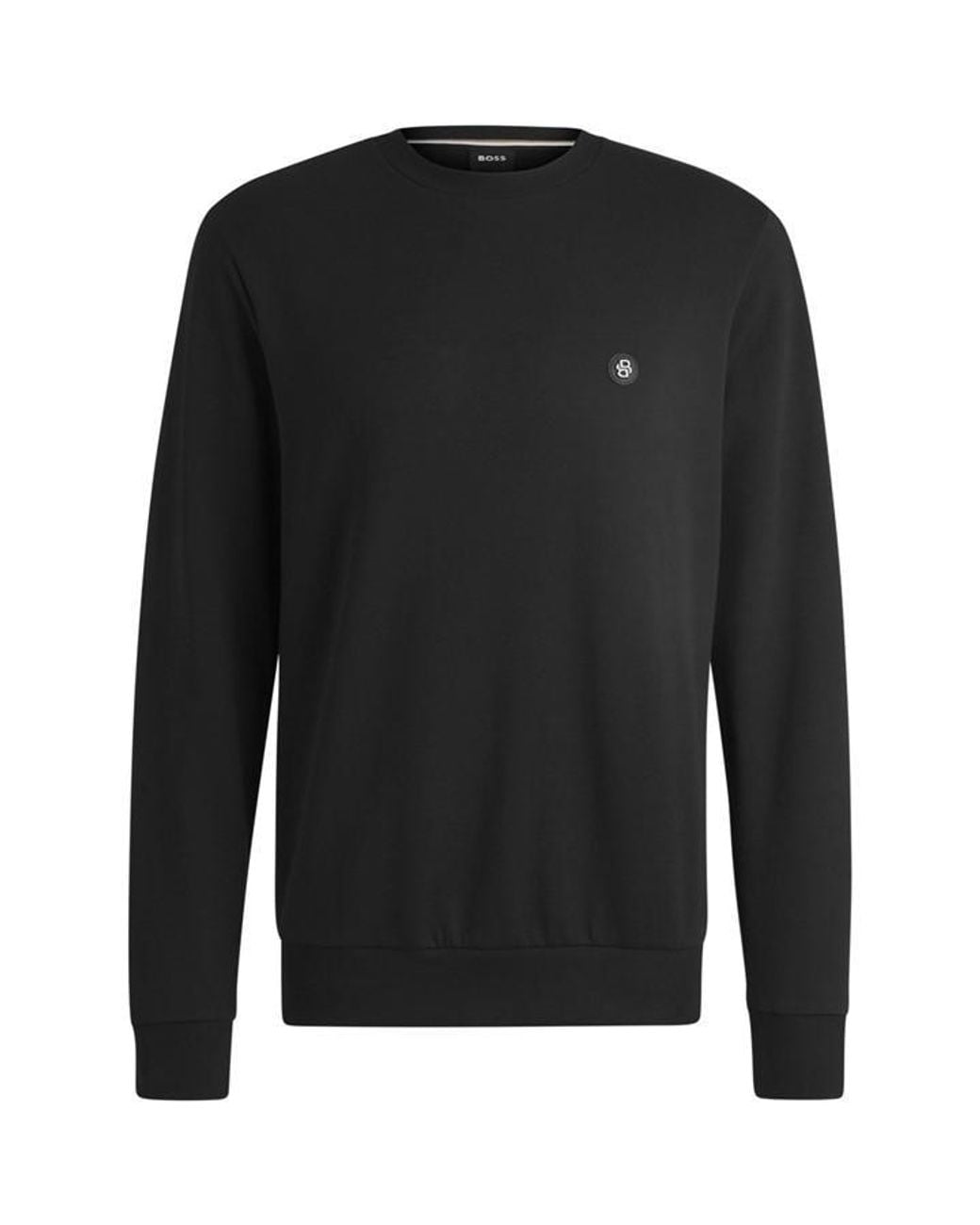 Boss Black Logo Patch Crewneck Sweater for men