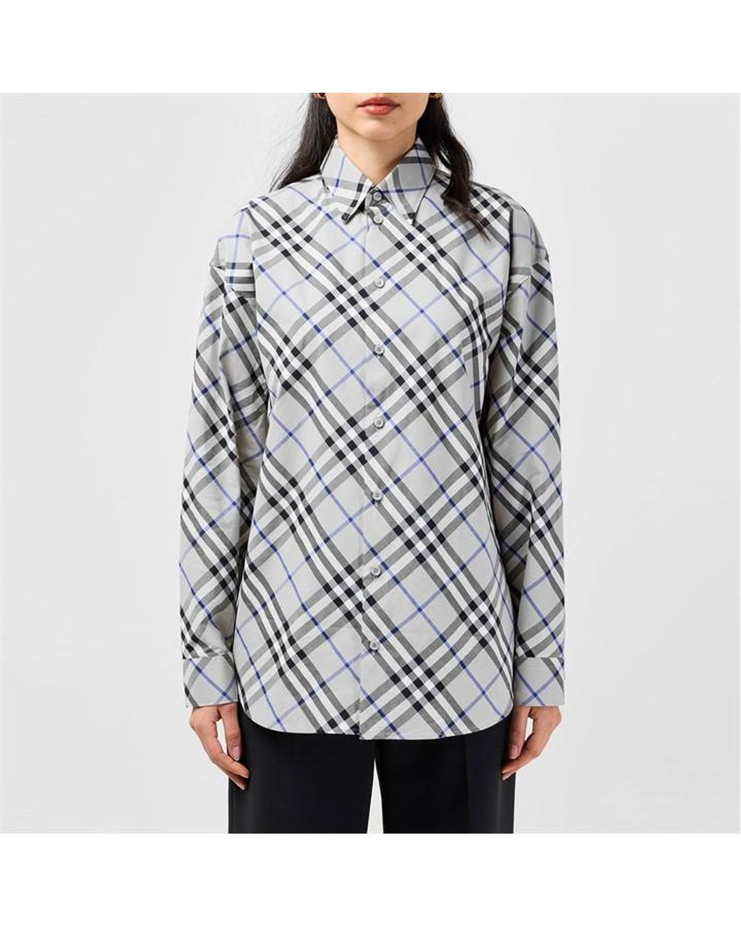 Burberry Gray Check Shirt