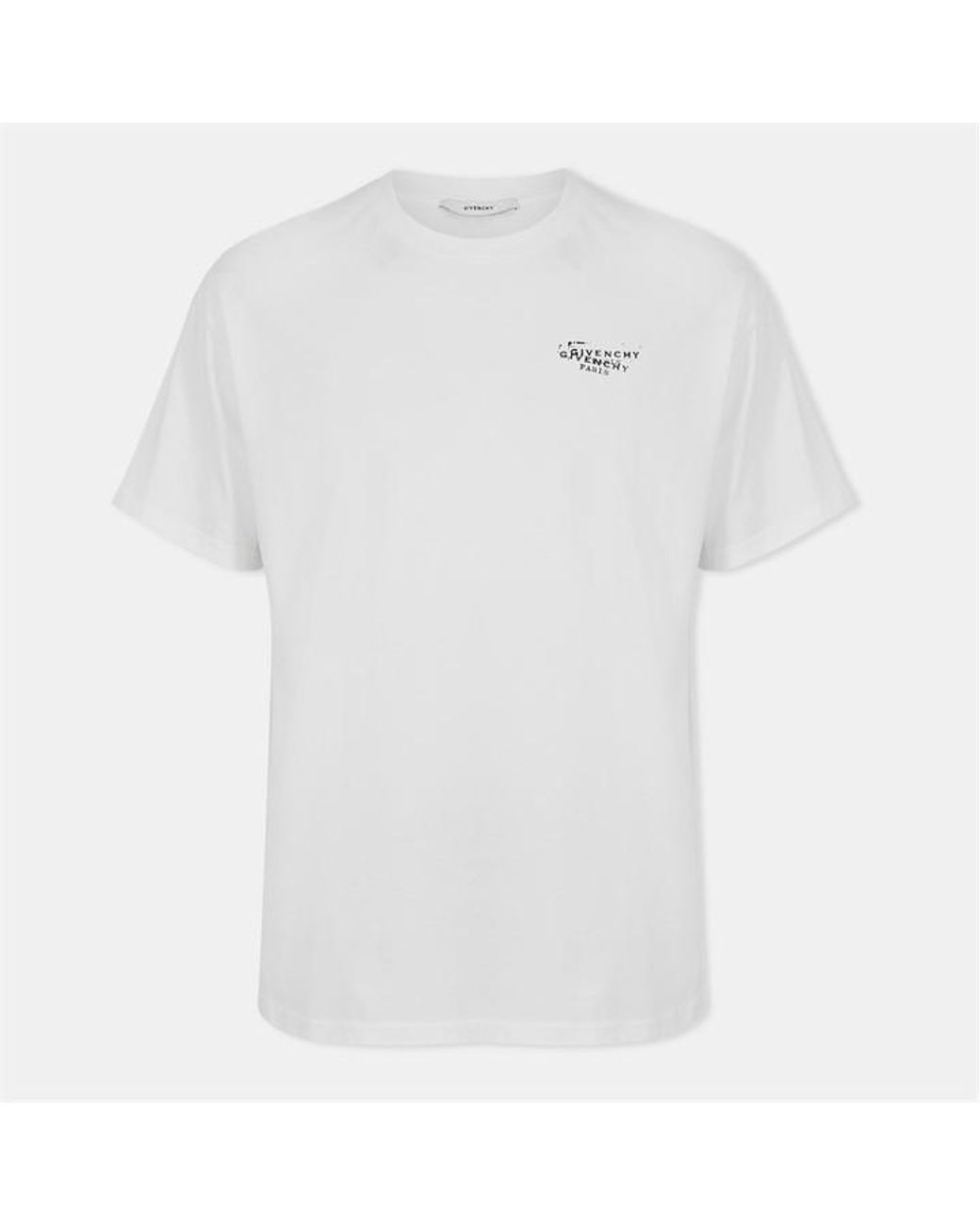 Givenchy White Giv Stamp T-Shirt for men