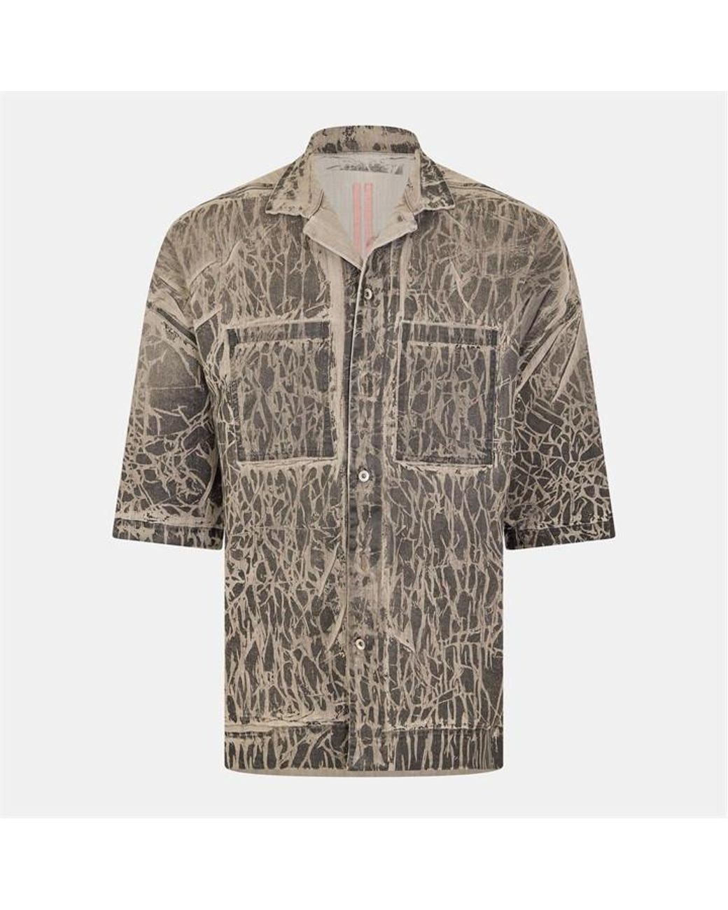 Rick Owens Brown Tommy Short Sleeve Plain Shirt for men