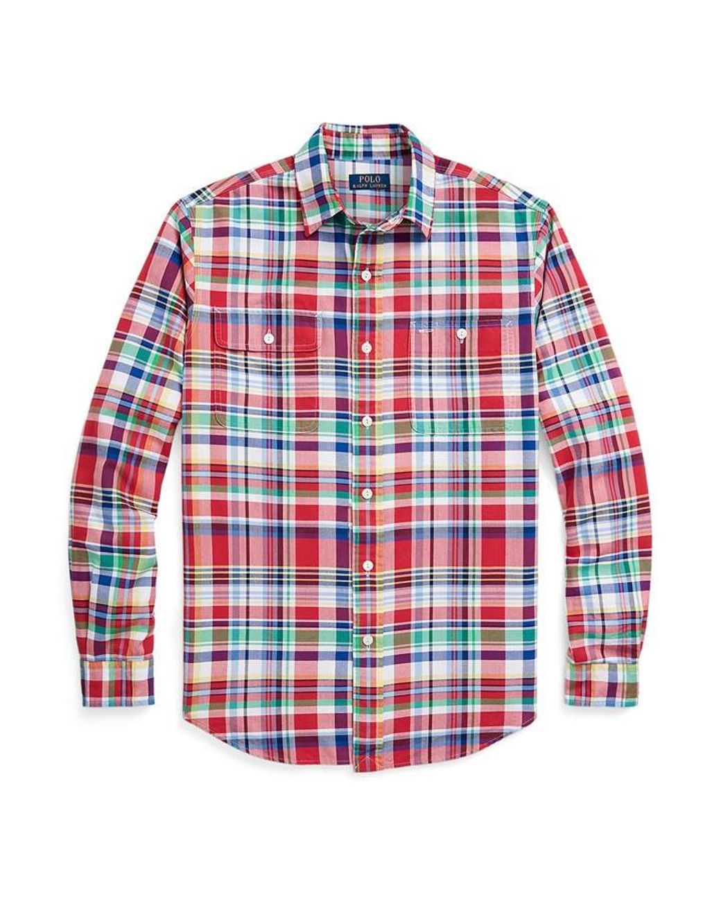 Polo Ralph Lauren Red Oxford Check Shirt for men