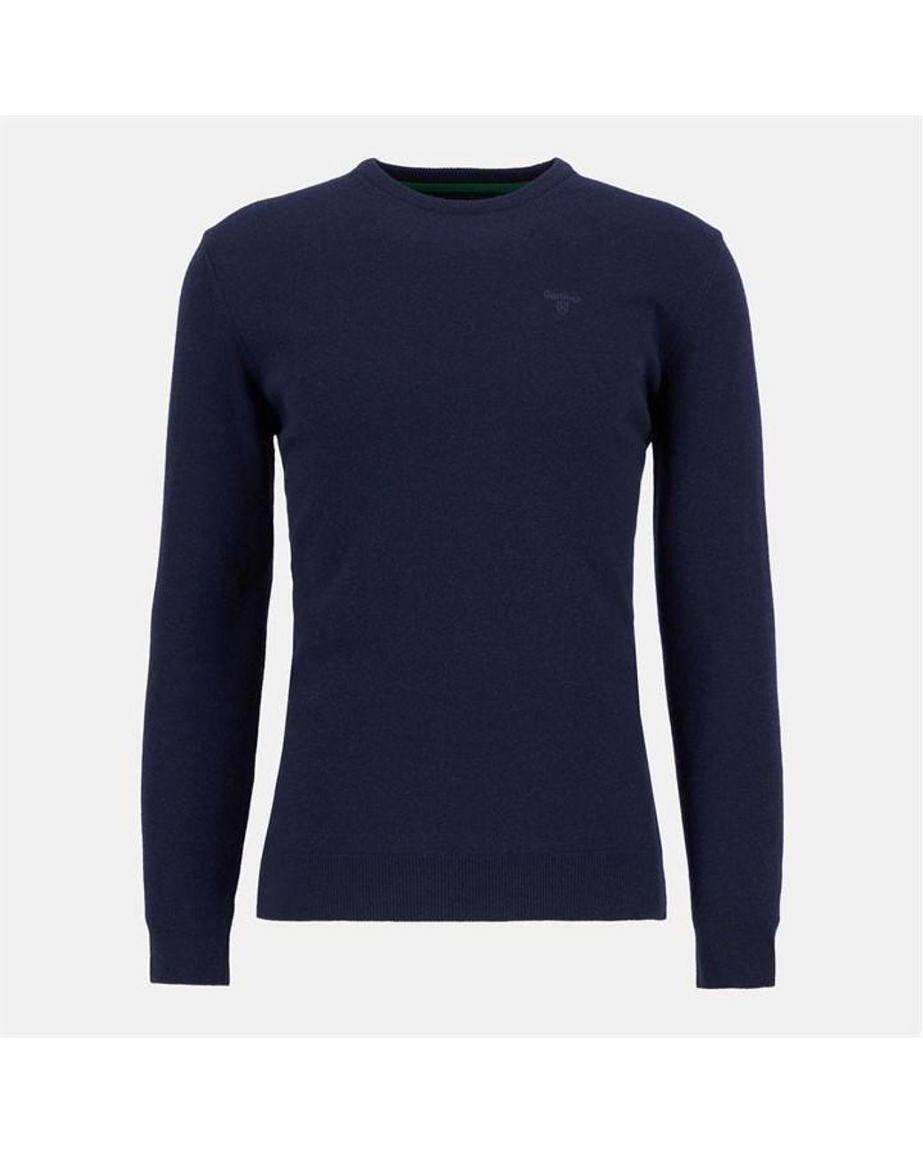 Barbour Blue Essential Crew Neck Sweatshirt for men