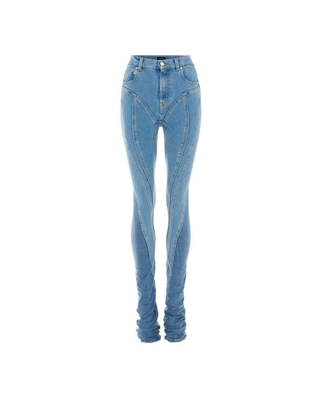 Mugler Blue Spiral Jeans