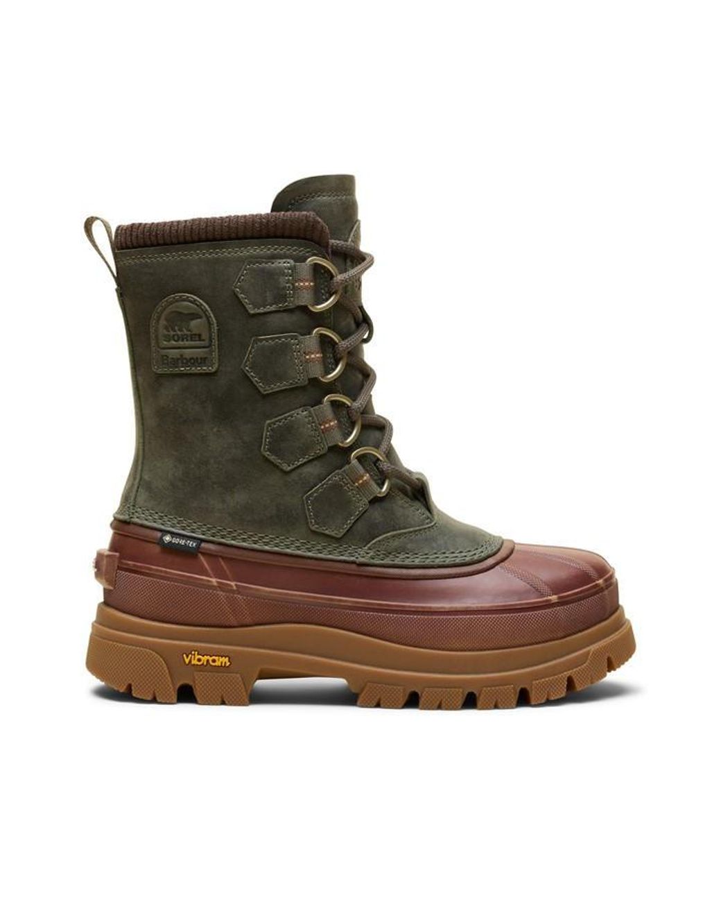 Sorel Green X Barbour Caribou Horizon Gtx Winter Boots