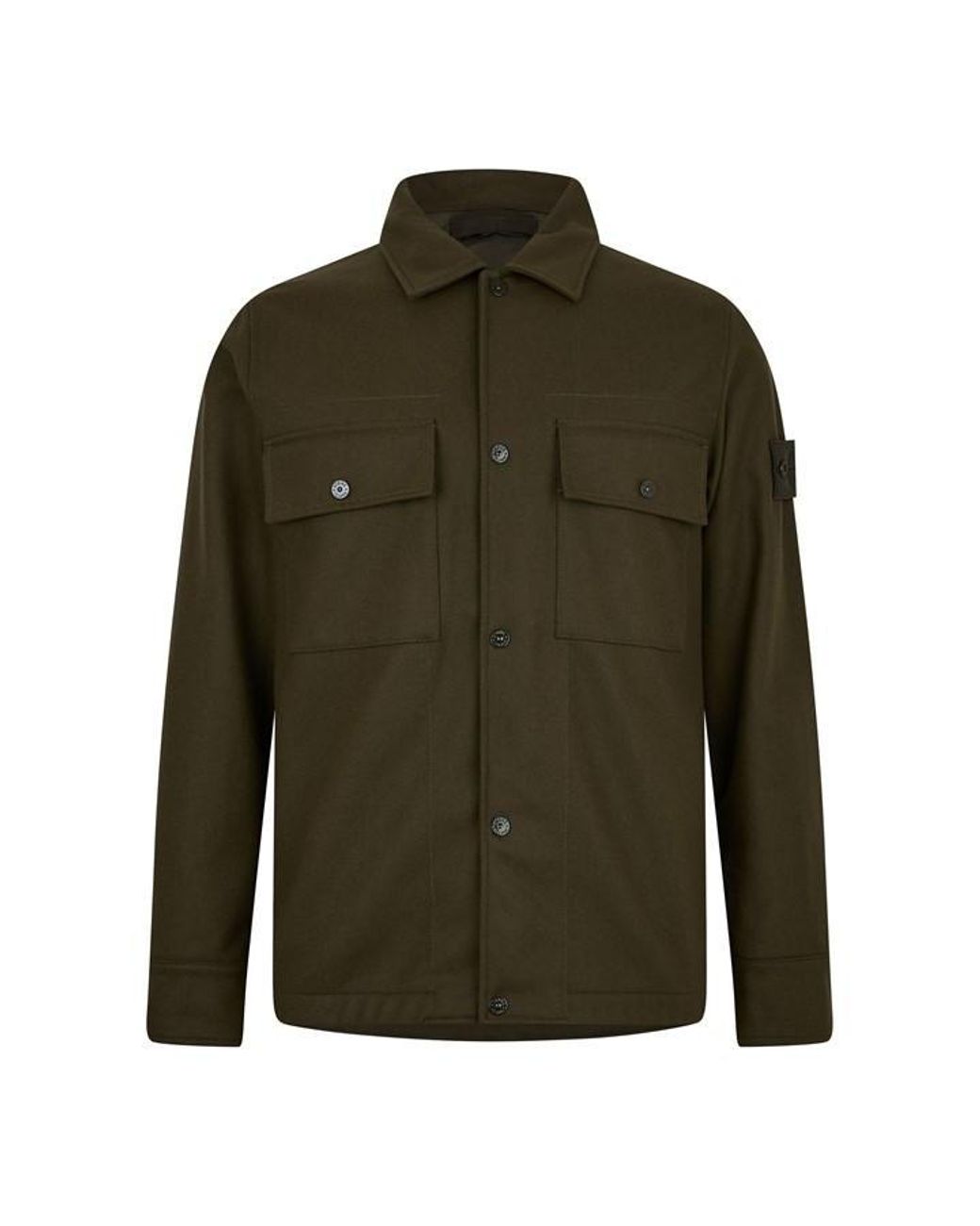 Stone Island Ghost Ghost Overshirt in Green for Men | Lyst UK