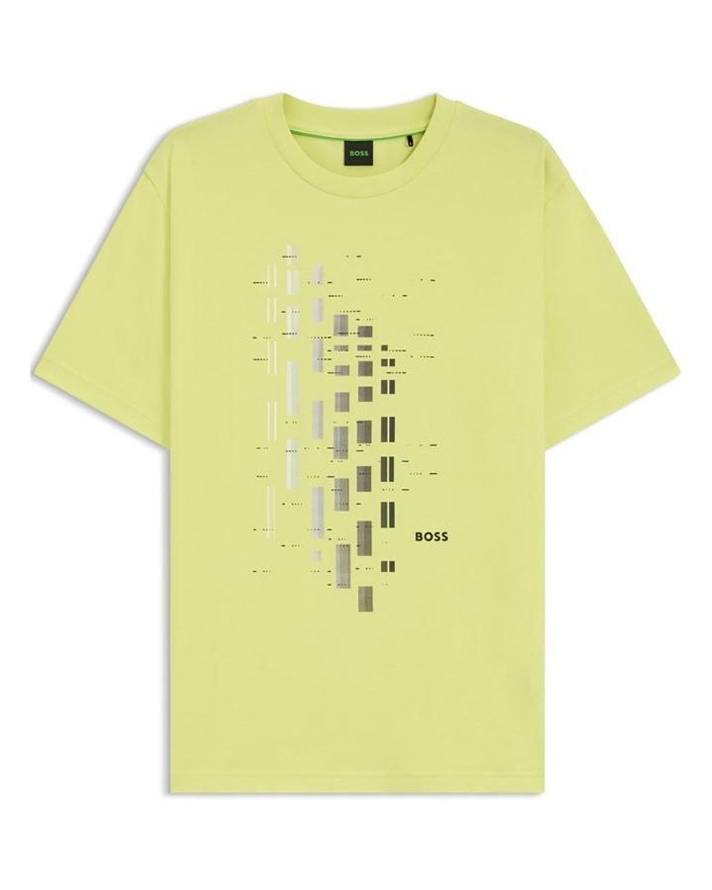 Boss Yellow Hbg Grx Degradé Geometric Print T-Shirt for men